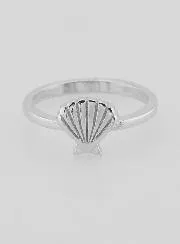 Silver Ring Scallop Shell Saint James of Compostela - Size 50