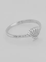 Silver Ring St. James's Shell - Size 60