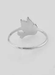 Silver Ring Dove of Peace - Size 52