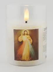 LED Votive Candle - Prayer Merciful Jesus