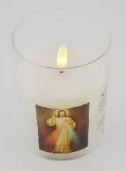 LED Votive Candle - Prayer Merciful Jesus