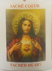 Battery-Operated Church Candle - Sacred Heart of Jesus