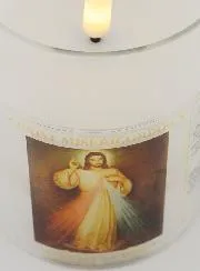 Battery-Operated Church Candle - Merciful Jesus