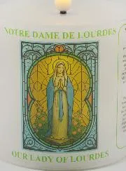 LED Votive Candle - Prayer to Our Lady of Lourdes
