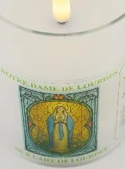 LED Votive Candle - Prayer to Our Lady of Lourdes