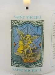 Battery-Operated Church Candle - Saint Michael