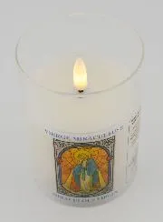 Battery-Operated Church Candle - Miraculous Virgin Mary