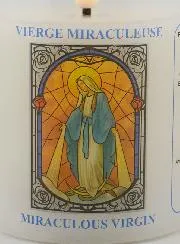 Battery-Operated Church Candle - Miraculous Virgin Mary