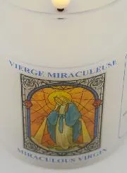 Battery-Operated Church Candle - Miraculous Virgin Mary