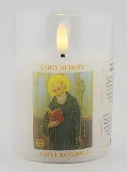 LED Votive Candle - Saint Benedict