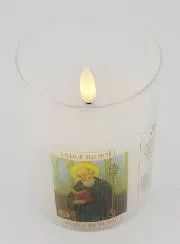 LED Votive Candle - Saint Benedict