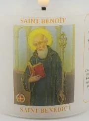LED Votive Candle - Saint Benedict