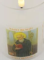 LED Votive Candle - Saint Benedict