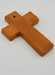 Ceramic Cross Holy Family Blue - 15cm