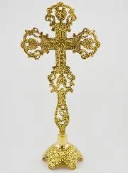 Ornamental Crucifix on Base - 28cm