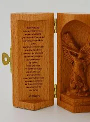 Solid Wood Triptych - Saint Michael