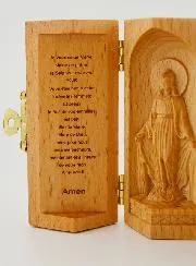 Solid Wood Triptych -  Miraculous Virgin Mary