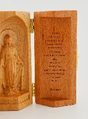 Solid Wood Triptych -  Miraculous Virgin Mary
