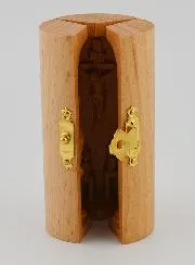 Solid Wood Triptych - Our Lady of Lourdes and Saint Joseph