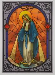 Window Magnet Stained Glass - Miraculous Virgin Mary