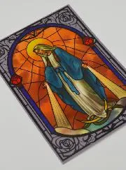 Window Magnet Stained Glass - Miraculous Virgin Mary