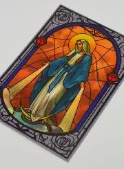 Window Magnet Stained Glass - Miraculous Virgin Mary