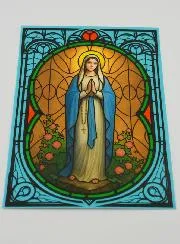 Window Magnet Stained Glass - Our Lady of Lourdes
