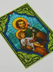 Window Magnet Stained Glass - Saint Joseph