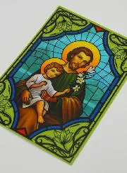 Window Magnet Stained Glass - Saint Joseph