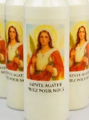 Set 6 Sanctuary Candles to Saint Agathe