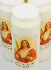 Set 6 Sanctuary Candles to Saint Agathe