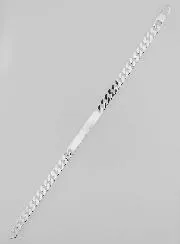 Men's Curb Bracelet in Silver - Mesh Size 5mm