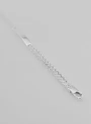 Men's Curb Bracelet in Silver - Mesh Size 5mm