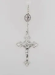 Rosary Miraculous Medal - White