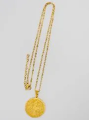 Religious Necklace with Saint Benedict Medal - Golden