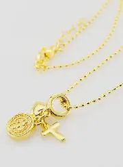 Religious Necklace 3 Charms - 40cm