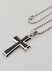 Religious Necklace for Men - Geometric Cross