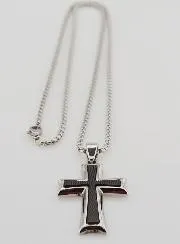 Religious Necklace for Men - Geometric Cross