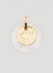 Gold-plated Token Medal with Mother-of-Pearl - Holy Spirit