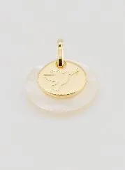 Gold-plated Token Medal with Mother-of-Pearl - Holy Spirit