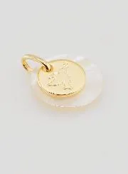Gold-plated Token Medal with Mother-of-Pearl - Holy Spirit
