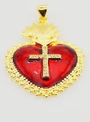 Ex-Voto Pendant Red and Gold - 40mm