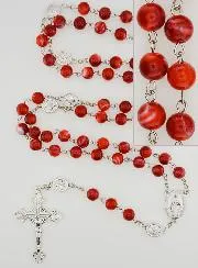 Rosary Miraculous Medal - Red