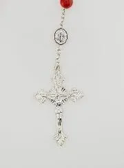 Rosary Miraculous Medal - Red