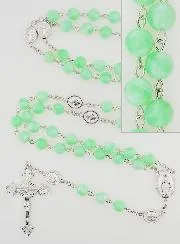 Miraculous Medal Rosary - Green