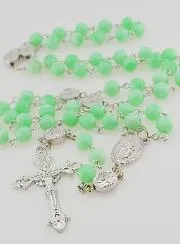 Miraculous Medal Rosary - Green