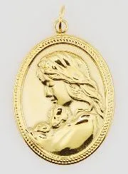 Oval Madonna and Child Medal - 25mm