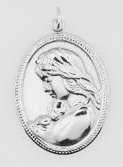 Oval Madonna and Child Medal - 25mm
