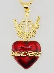 Religious Necklace Ex-Voto and Cross - 40cm