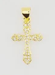 Decorated Cross Pendant - 18mm